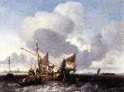 Ships on the Zuiderzee before the Fort of Naarden fgg